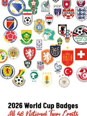 Every World Cup 2026 badge in one video 🏆⚽ Which country are you backing?  ... #WorldCup2026 #FIFA #FootballTikTok #WorldCup #FIFAWorldCup 