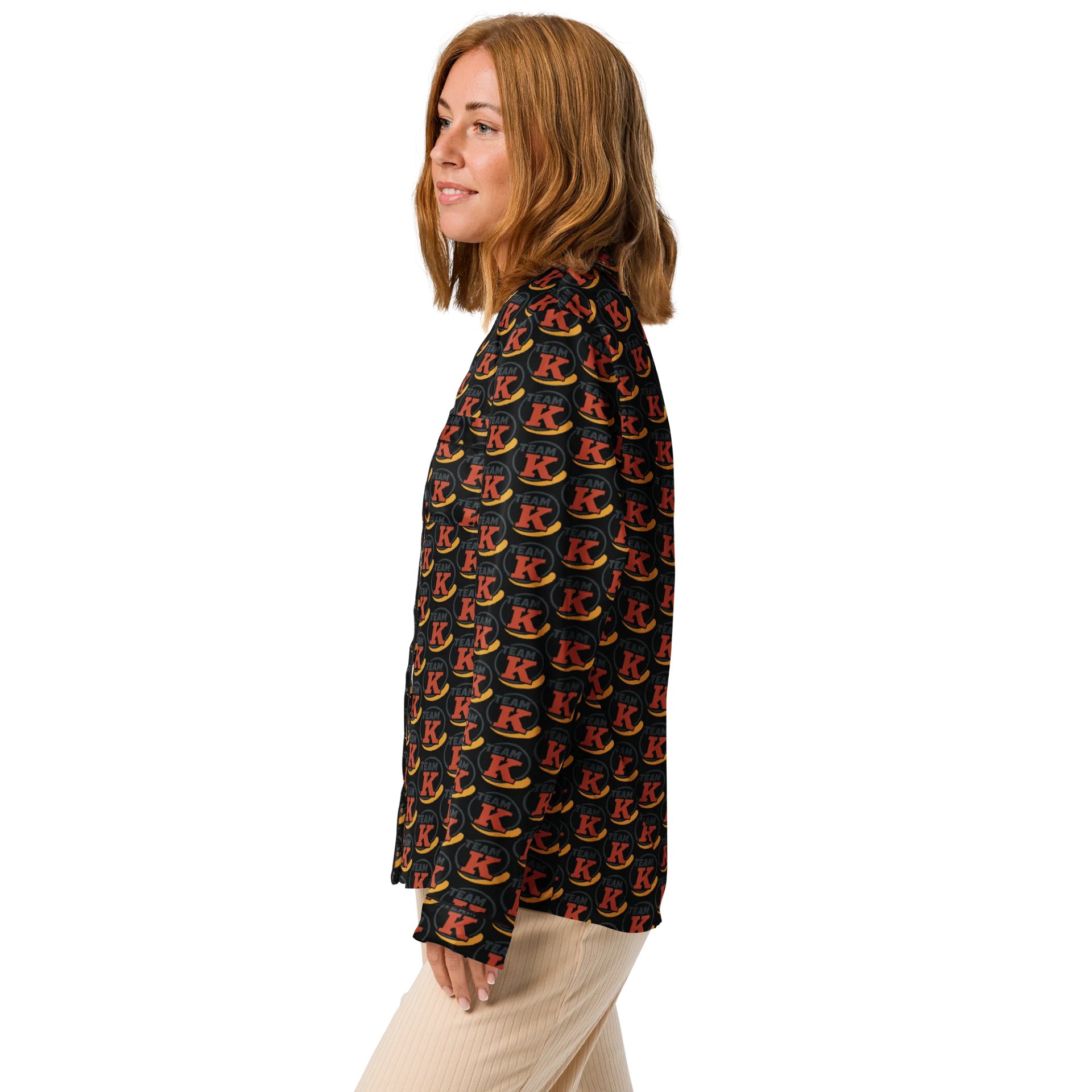 Team K 1950's Women's Long Sleeve Pajama Top product image (4)