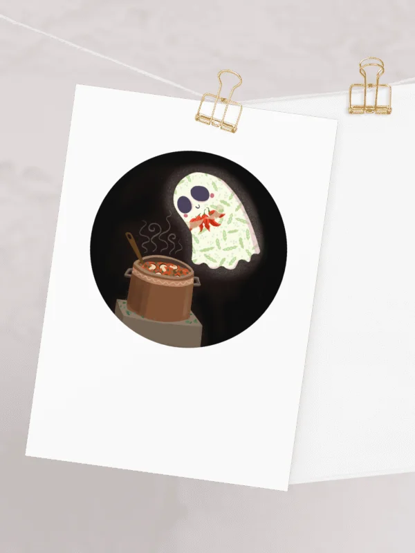Little Ghost Chili Chef - Greeting Card product image (2)