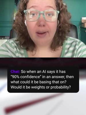 AI Doesn't actually have confidence. Our very own Dr. Mandy Muyskens explains what an AI actually means when it says it's 90% confident in something! We're Real Good AI and we want to illuminate the black box. Find out more about our mission here: realgoodai.org #Nonprofit #Research #artificialintelligence #RealGoodAI