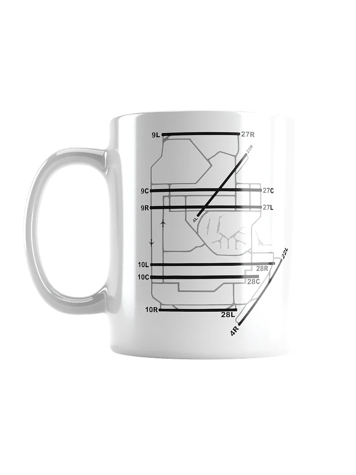O'Hare Airport Chicago Runway Diagram Mug product image (1)