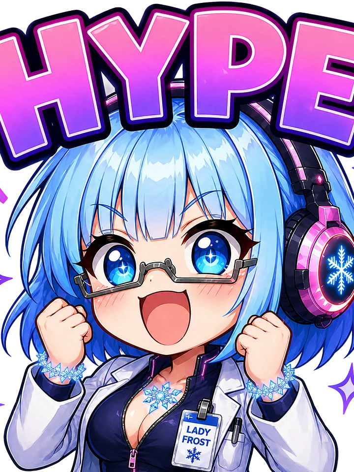 Lady Frost Hype Emote - Die Cut Sticker product image (1)