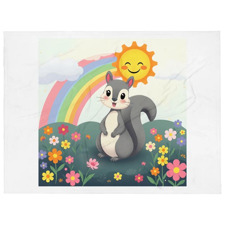 Rainbow Squirrel Throw Blanket product image (1)