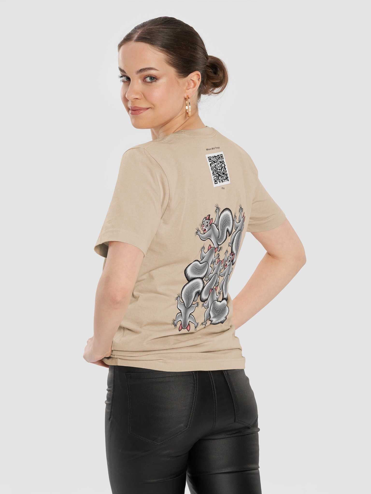Team Squirrels — Light Edition & YouTube QR T-Shirt product image (12)