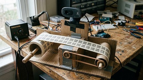 QRTape - De la musique en QR codes sur papier: Les bandes de papier perforé, ça vous parle ? C'est les trucs qui sortaient de...