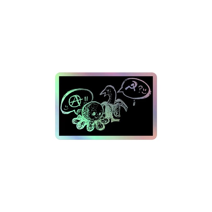 Leftist Infighting Holographic Sticker product image (1)