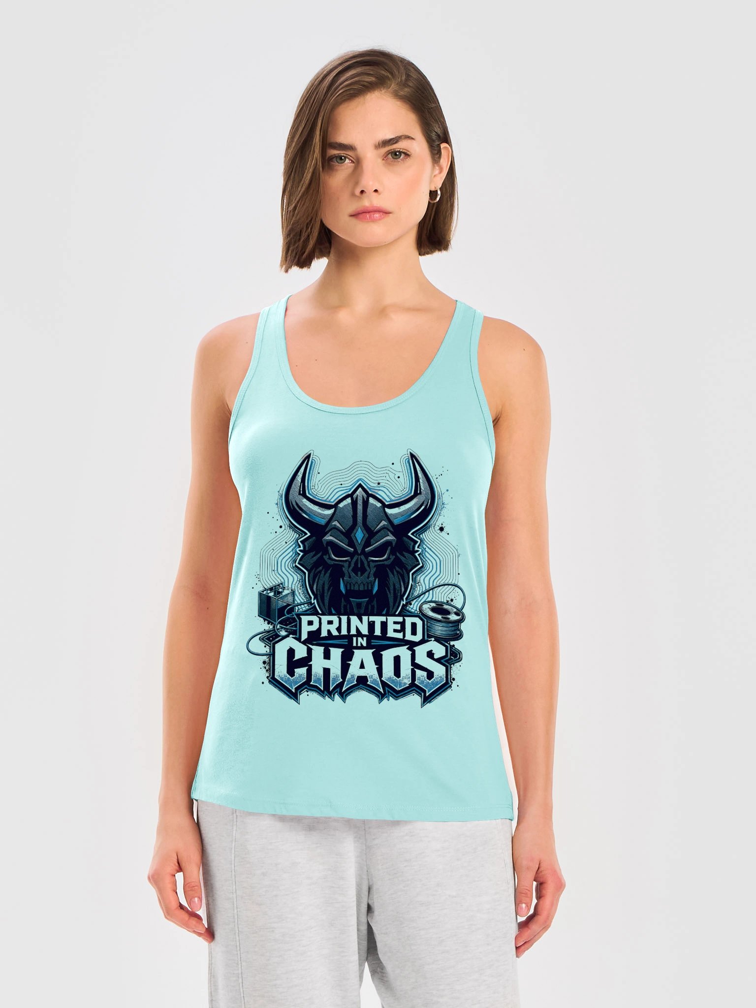 Printed Chaos Racerback Tank product image (39)
