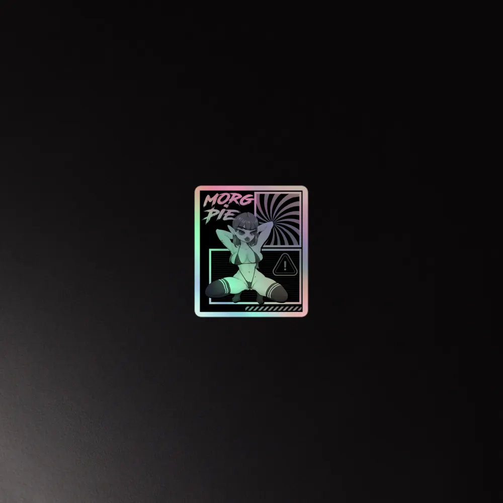 Holo B&W Squat Sticker product image (2)