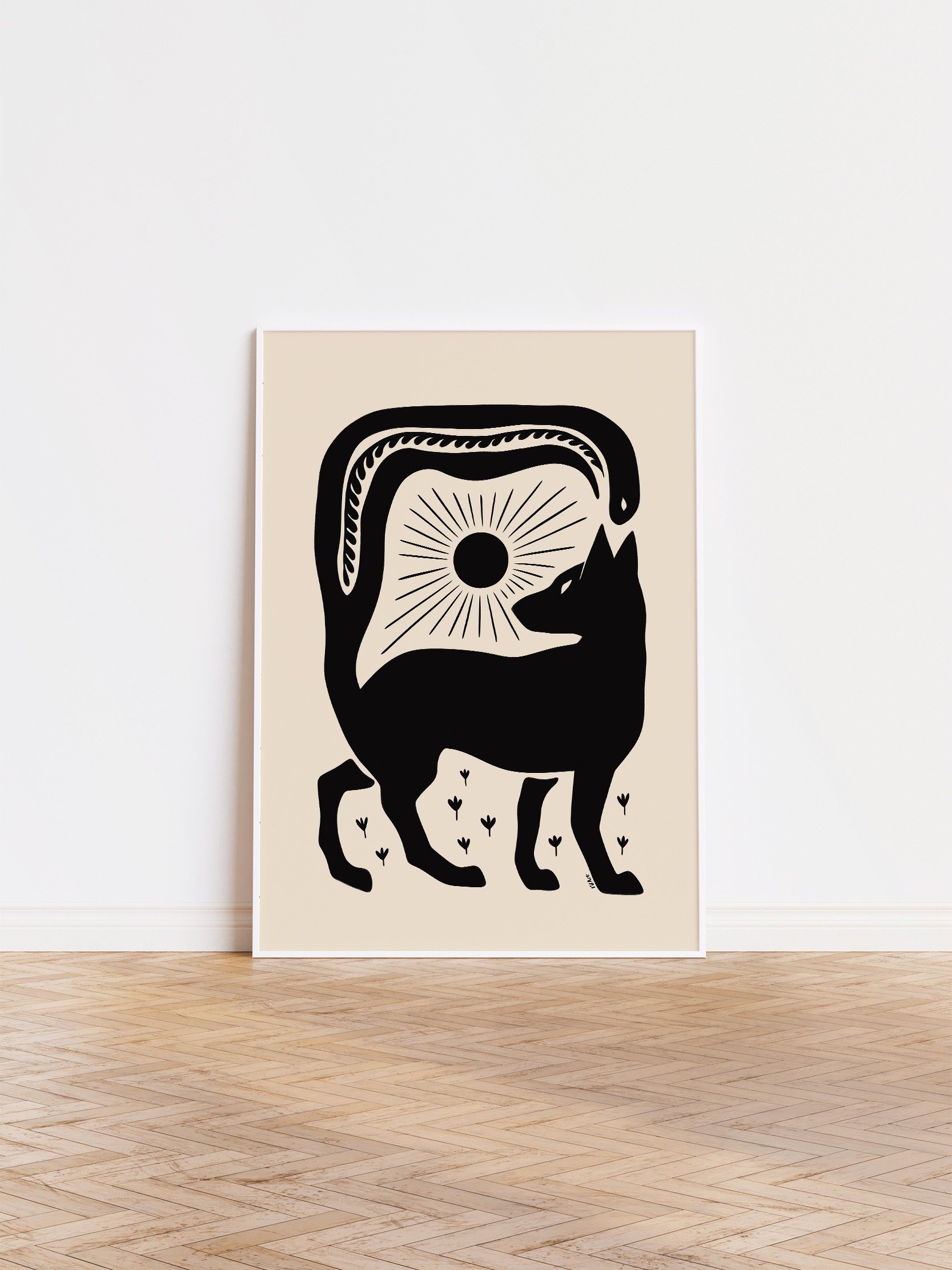 Wolf & Snake Art, Loki's Jörmungandr and Fenrir Print product image (1)