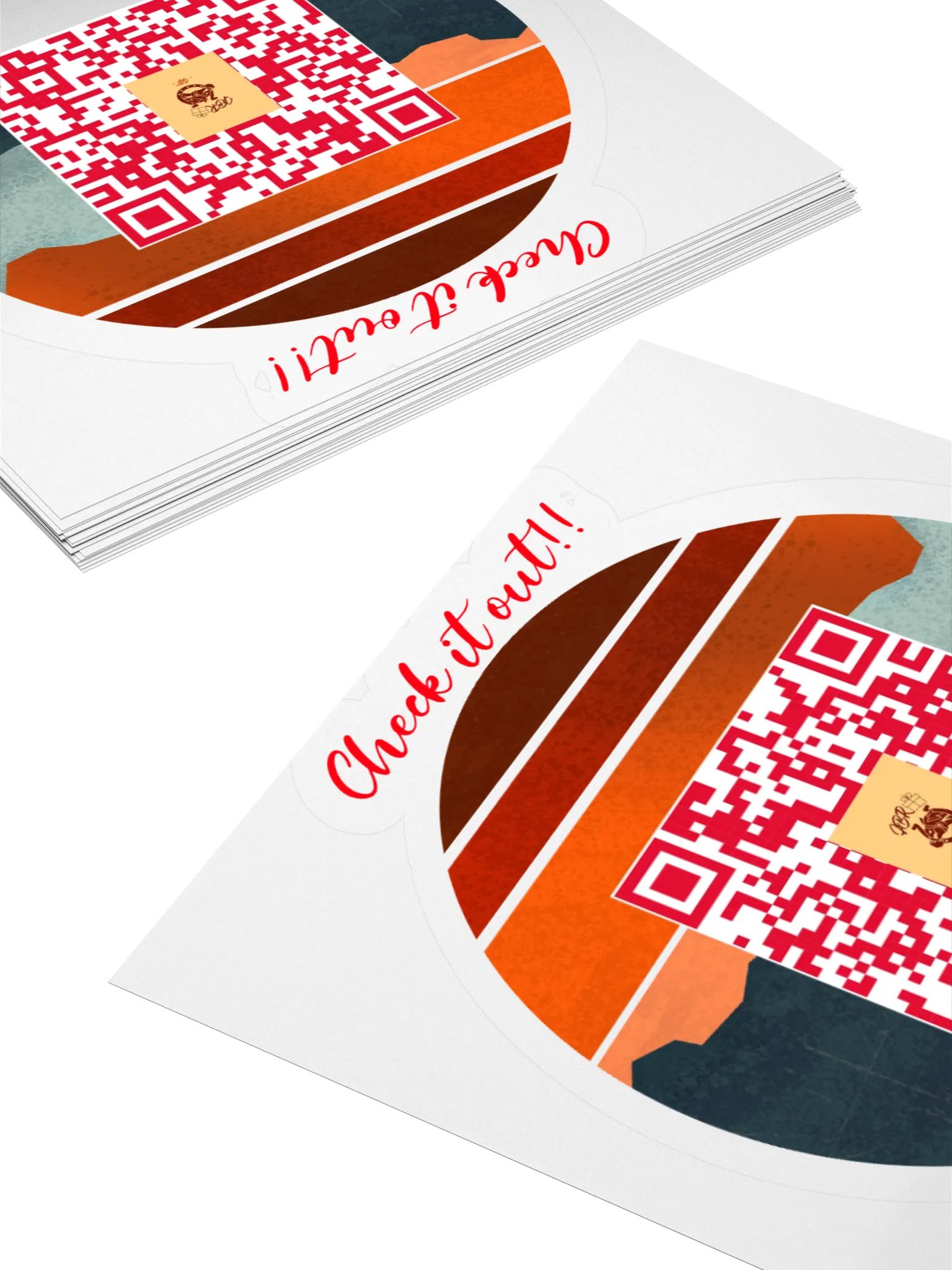 Sunset QR Code Sticker | Abrmore