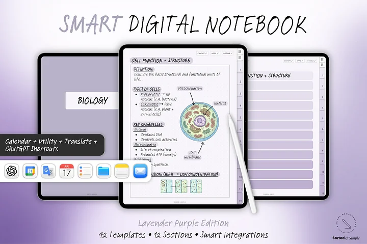 Smart Digital Notebook - Lavender Purple product image (1)