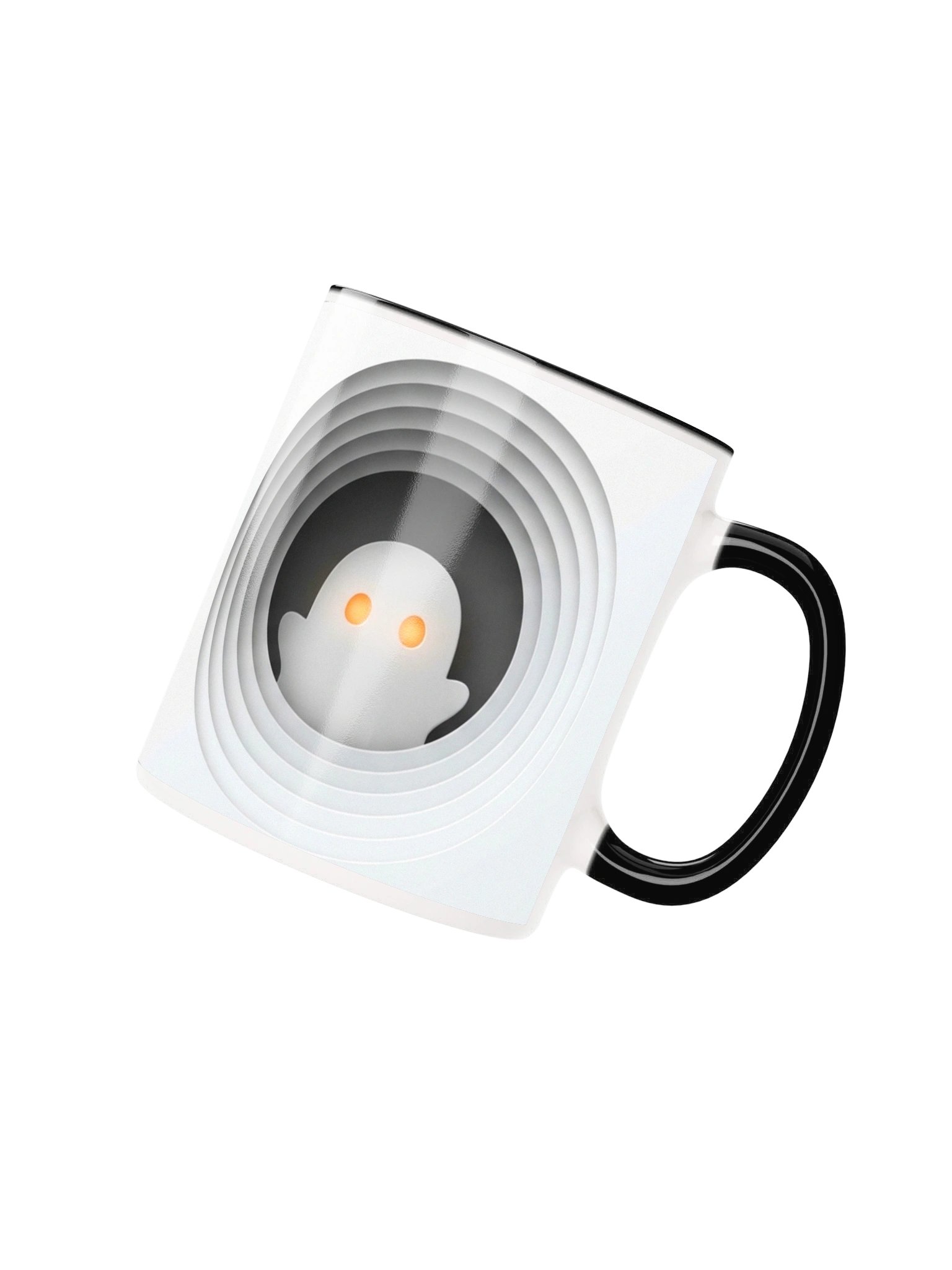 Peek-a-Boo Ghost 3D Paper-Cut Mug | Minimalist Halloween Coffee Cup product image (4)