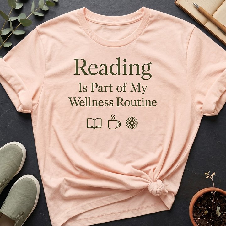 Reading Is My Wellness Routine Organic T-Shirt product image (7)
