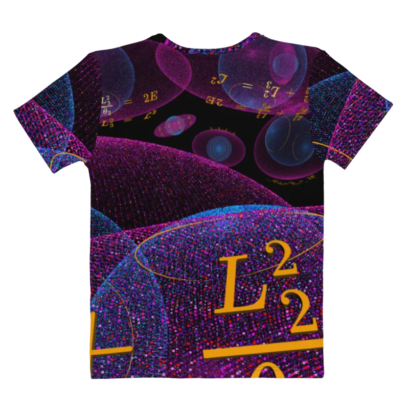Poinsot's Pixel Spaceship 2 - Physics of the Gyroscope Women's Crew Neck T-Shirt product image (4)