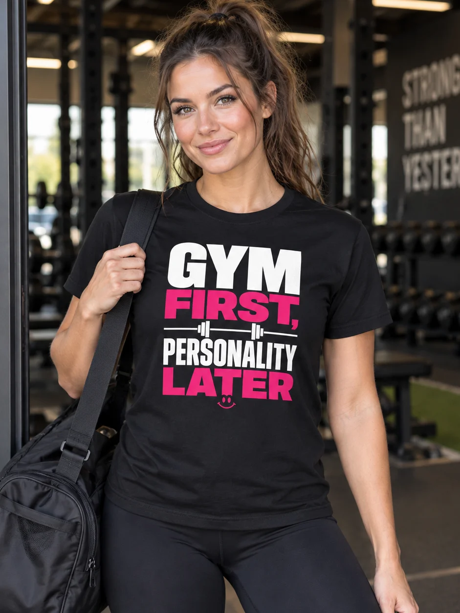 Gym First, Personality Later Tee product image (1)