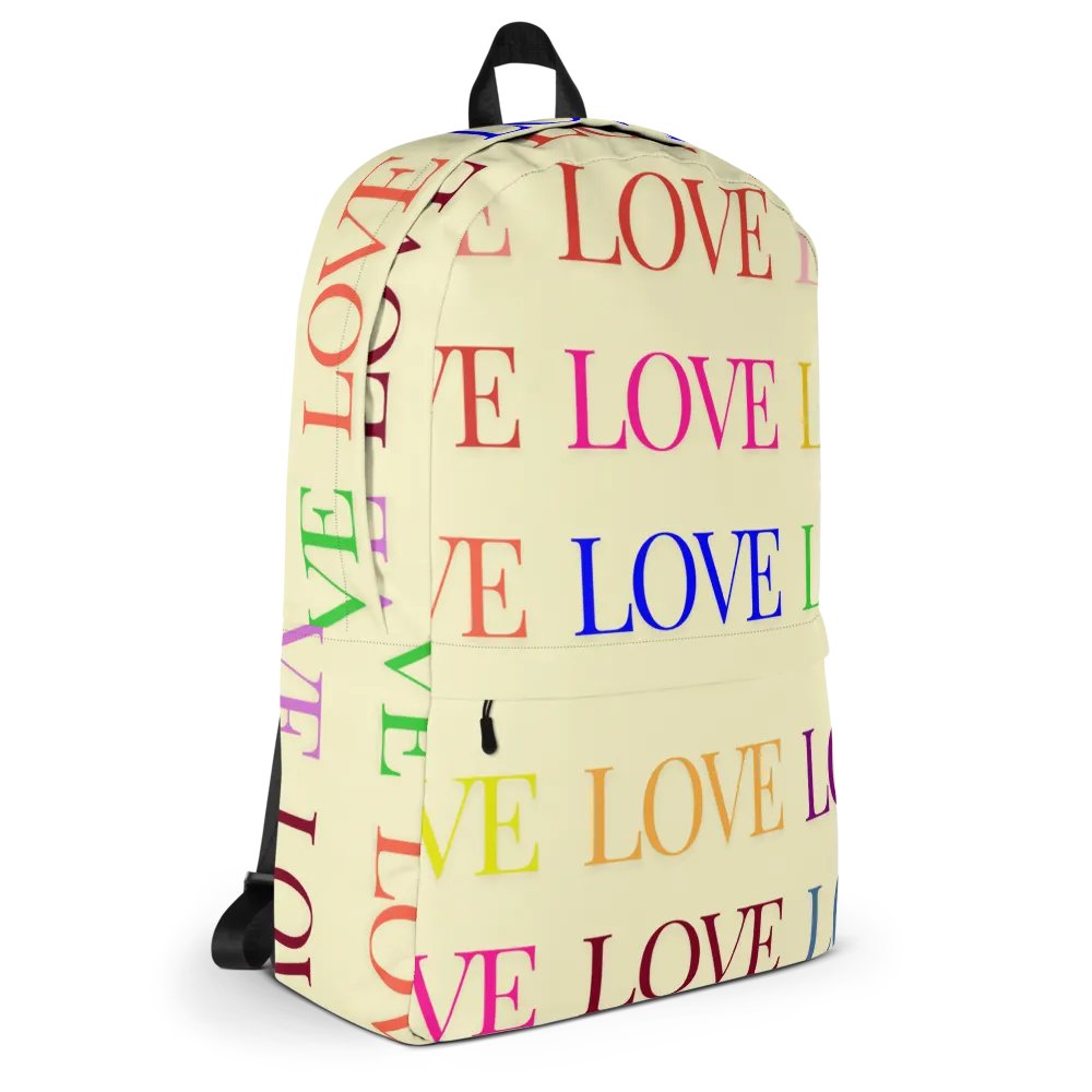 Love Grid All-Over Print Backpack product image (5)