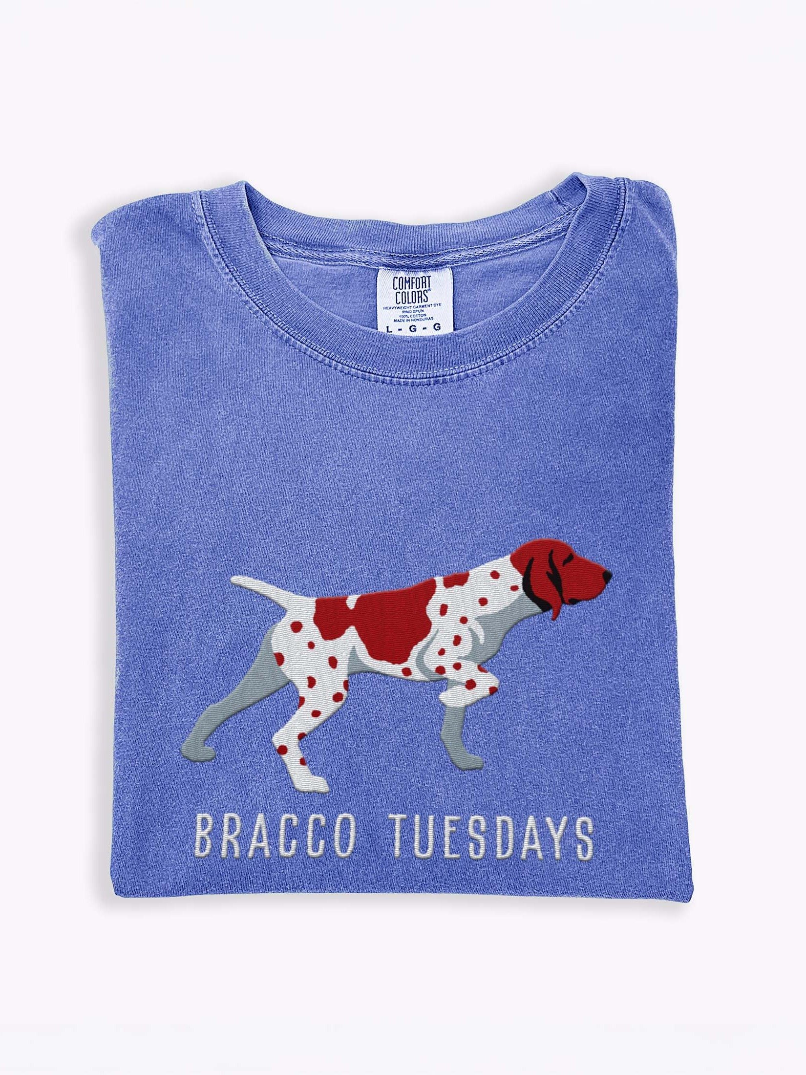 Bracco Tuesdays T-Shirt(Embroidered) of a Bracco Italiano(Liver & White) product image (1)