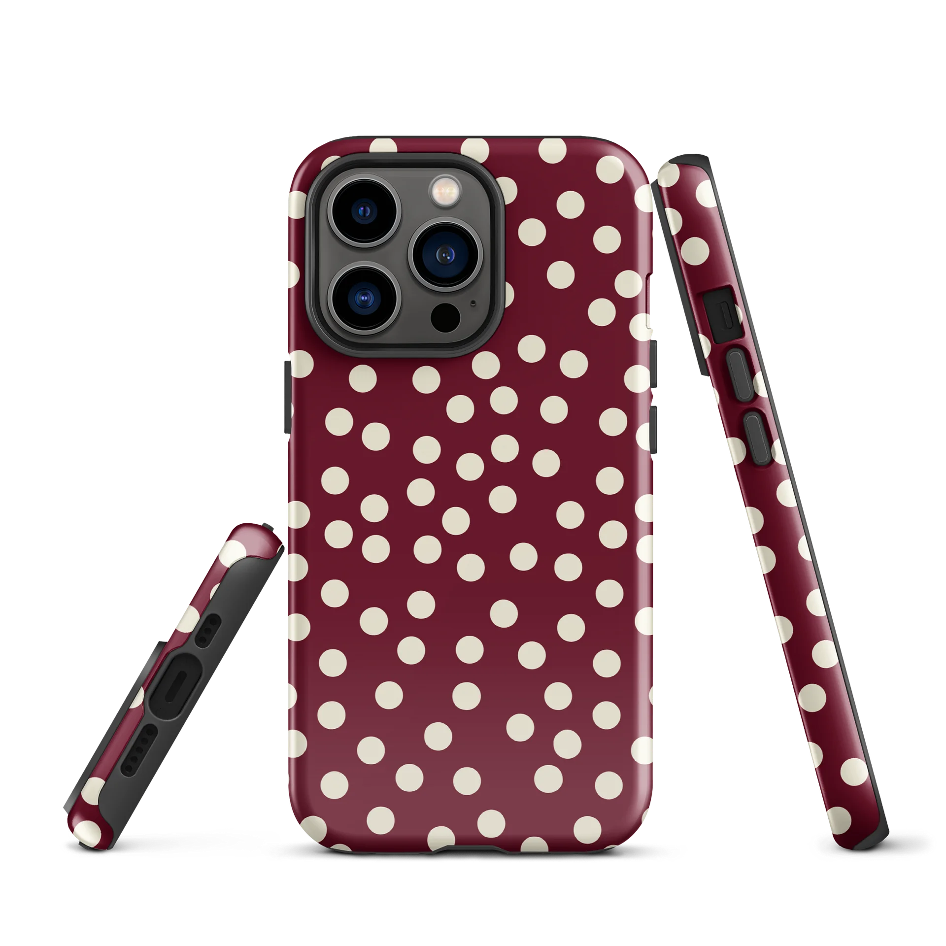 Scatter Dots Bordeaux iPhone Case product image (2)