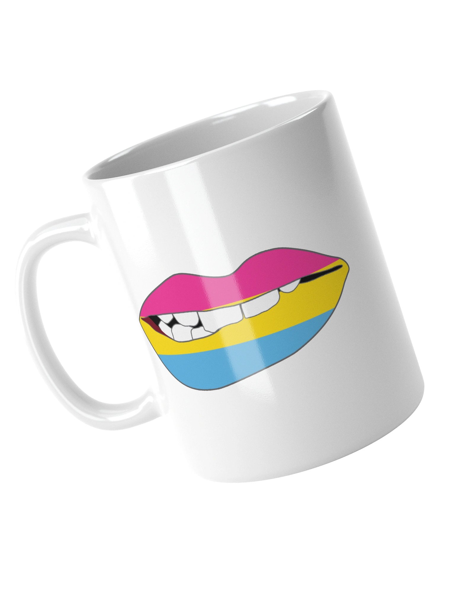 Pansexual Pride Flag Biting Lips Mug product image (3)