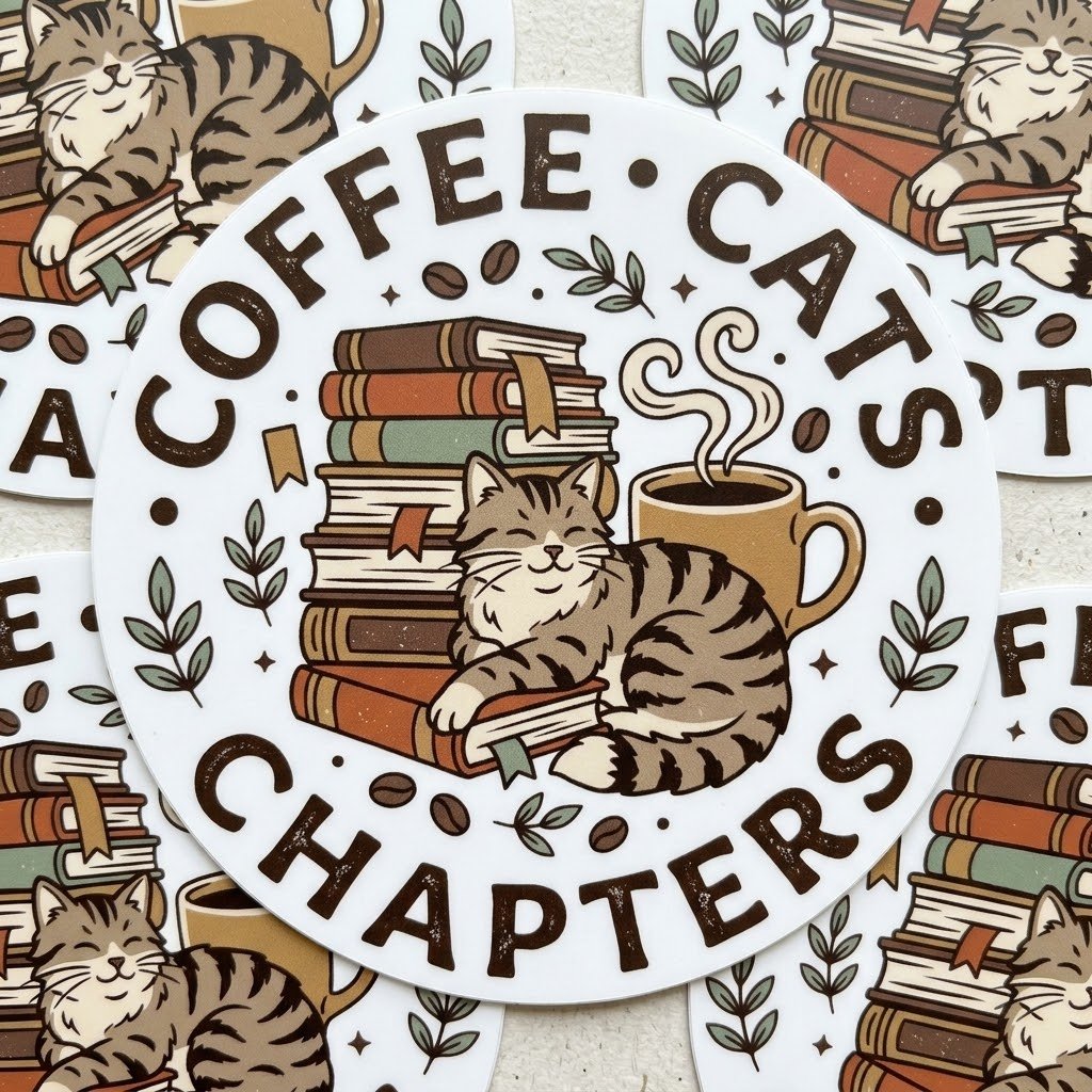 Coffee Cats Chapter Vinyl Sticker product image (1)