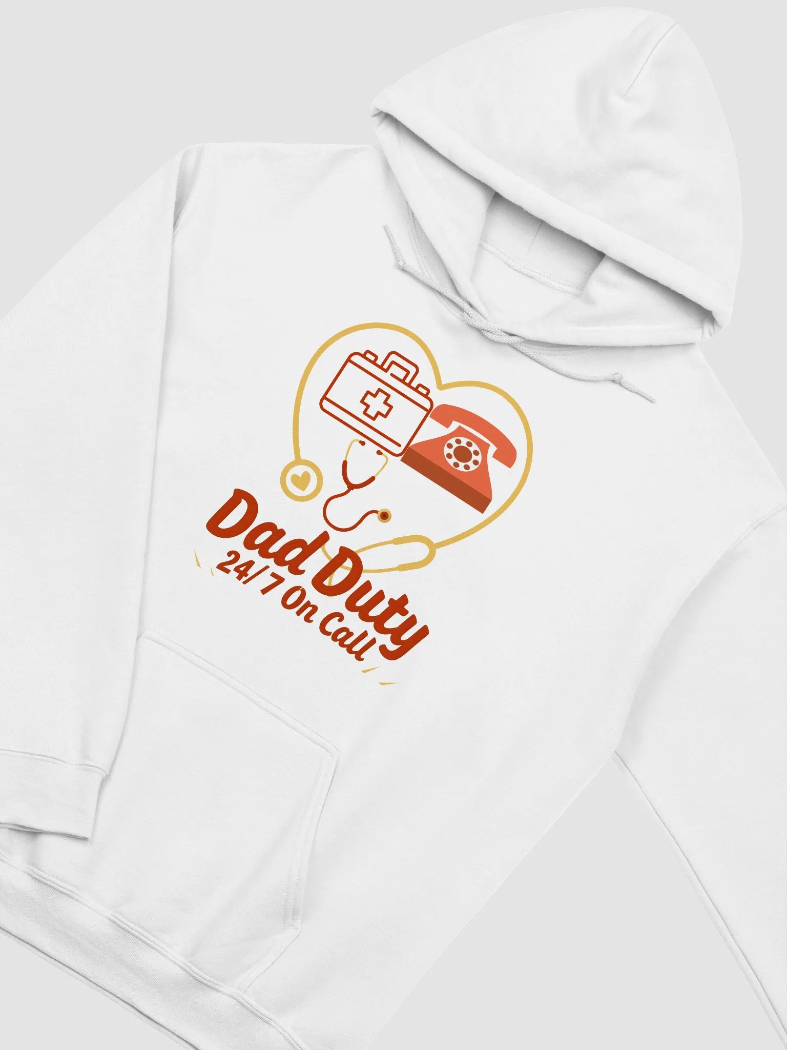 On Call Dad Duty Heart Outline Hoodie product image (27)