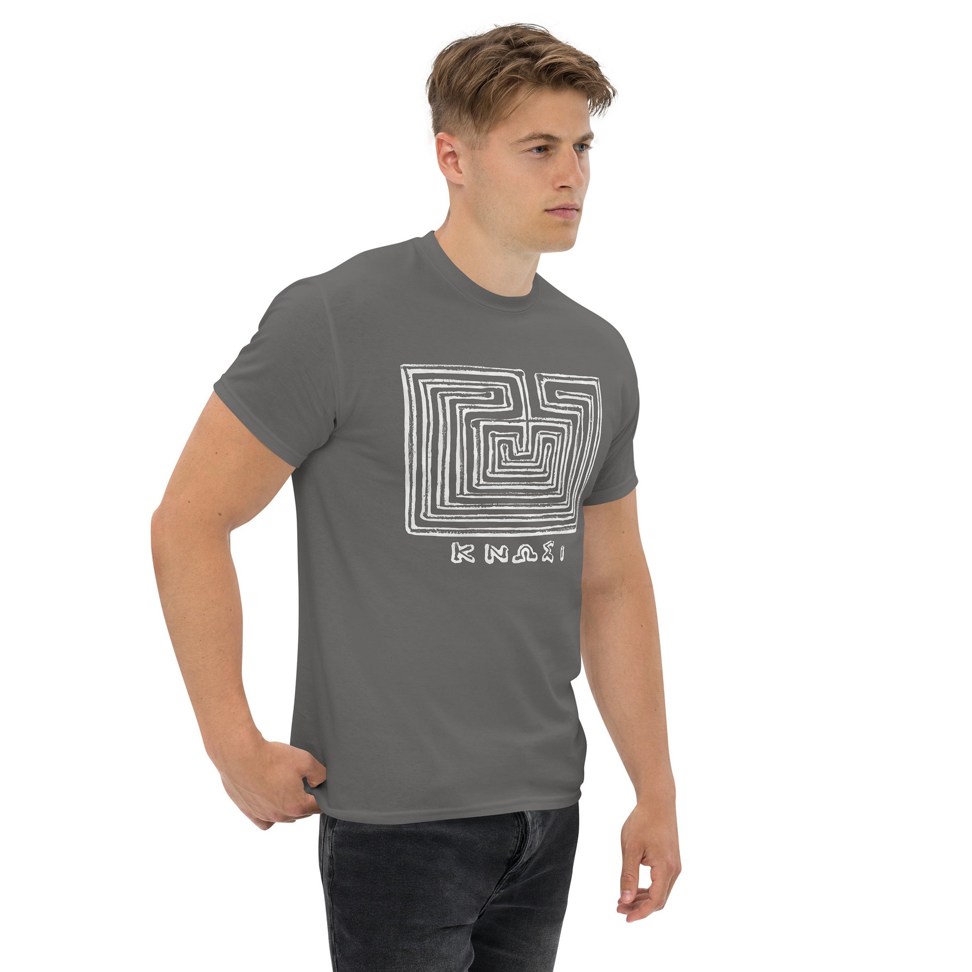 Knossos Labyrinth Authentic Art from 300 BC, Charcoal T-Shirt product image (4)