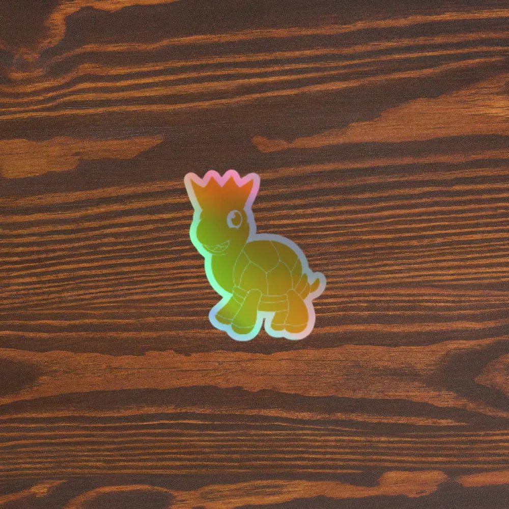 Royal Turtle Holographic Sticker product image (5)
