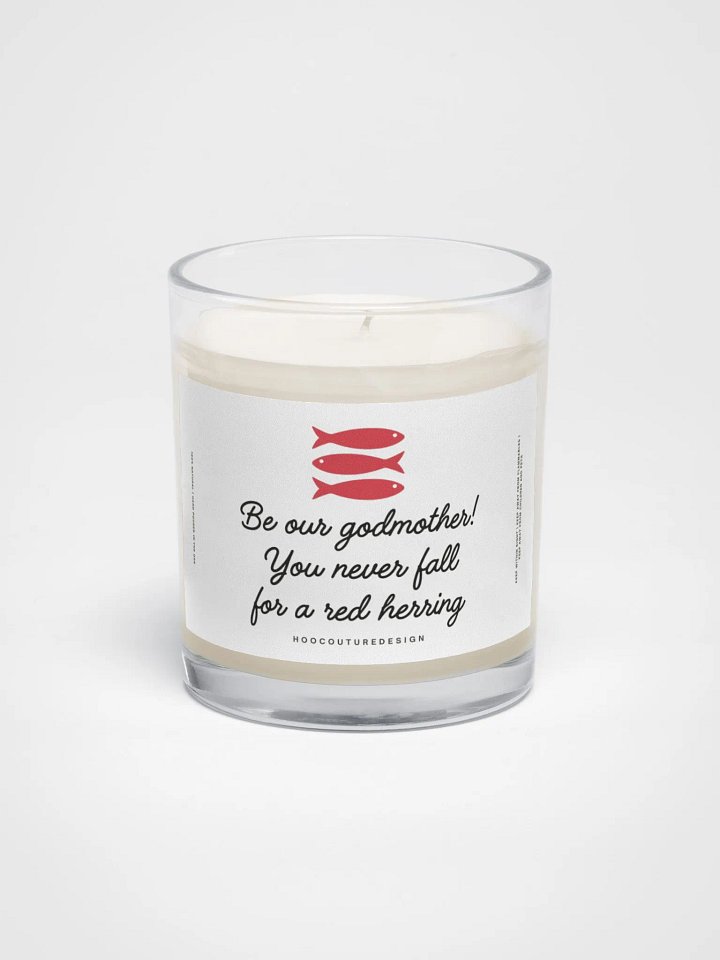 Funny gift for a godmother - Red herring - Soy wax vegan candle product image (2)