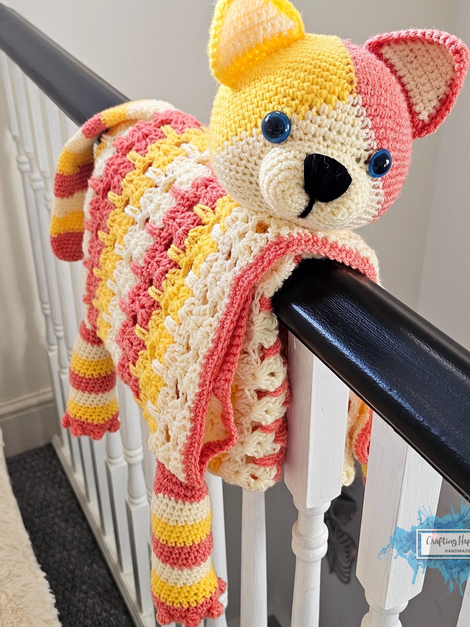 Calico Cat Crochet Baby Blanket PATTERN | Amigurumi Toy, Stroller Throw (PDF Pattern) product image (9)