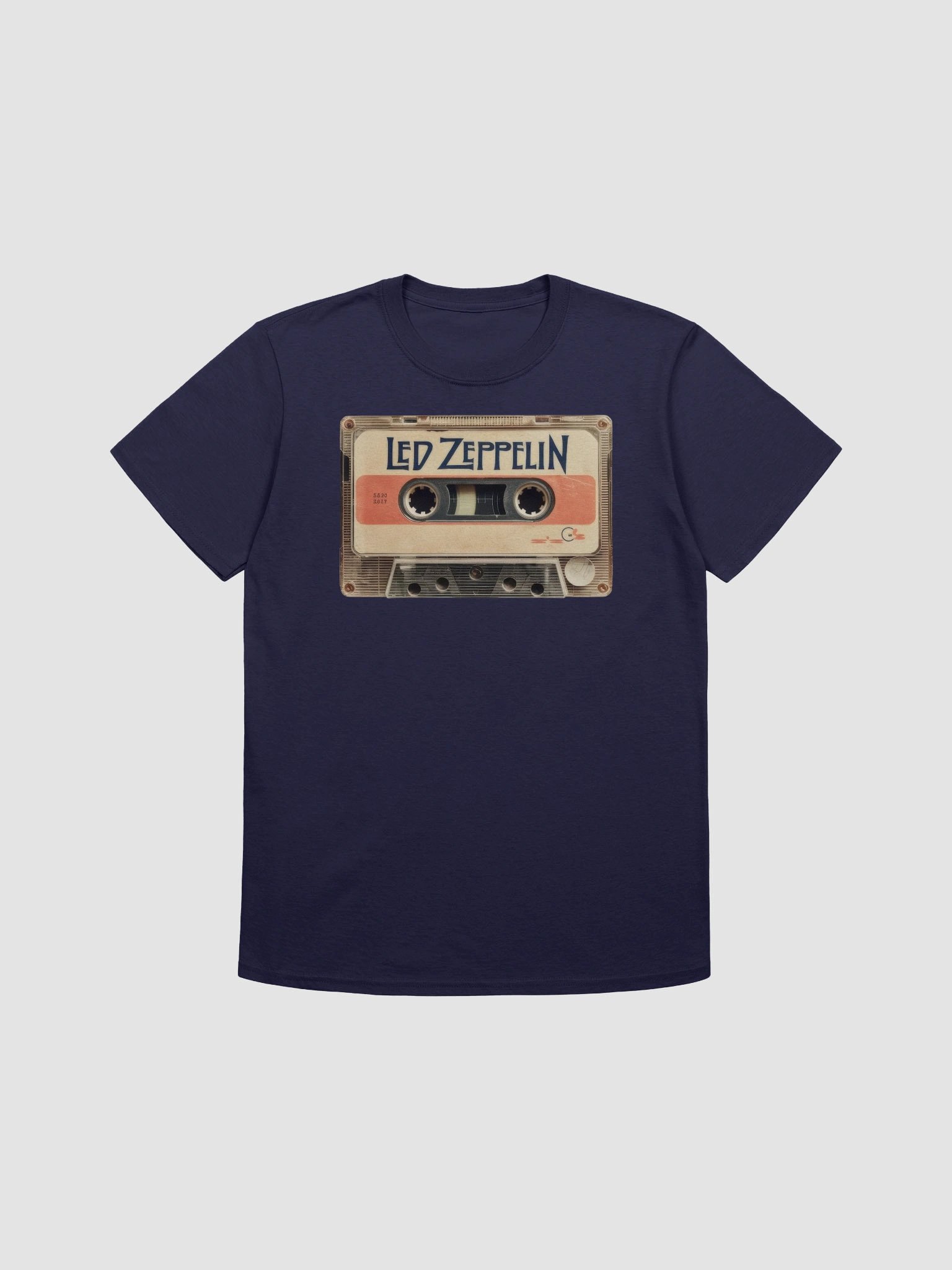 Led Zeppelin Cassette Tape T-Shirt | Vintage Rock Retro Music Graphic Tee product image (1)