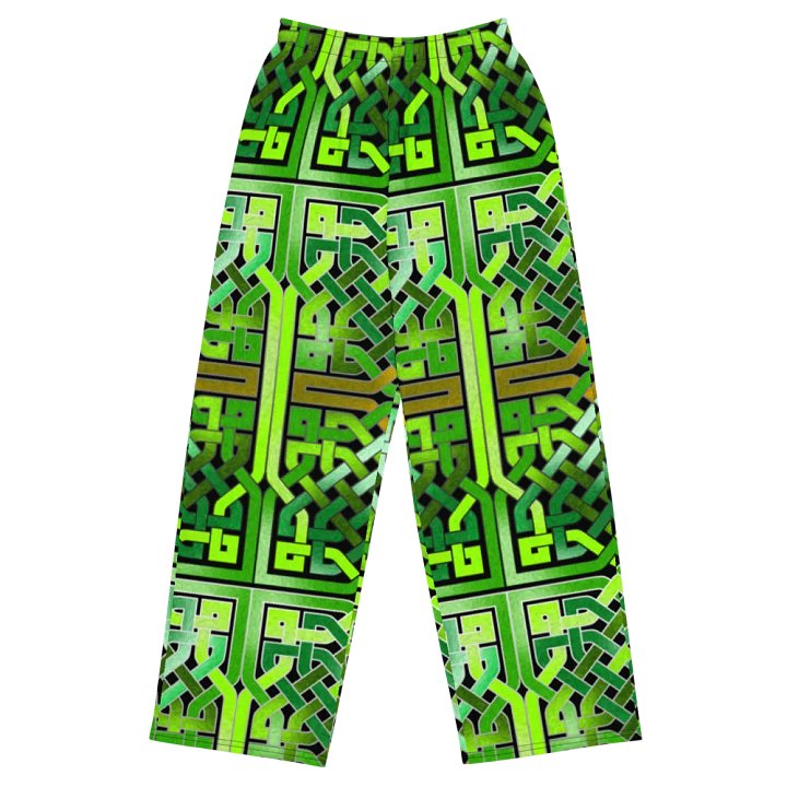 Green Celtic Knot Wideleg Pants product image (2)