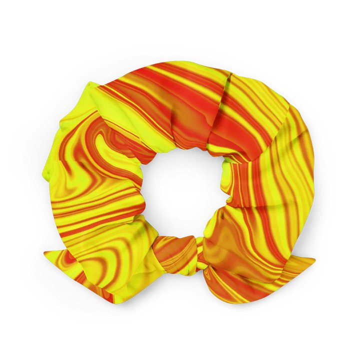 Scrunchie - Yellow and Red Digital Fluid Art product image (2)