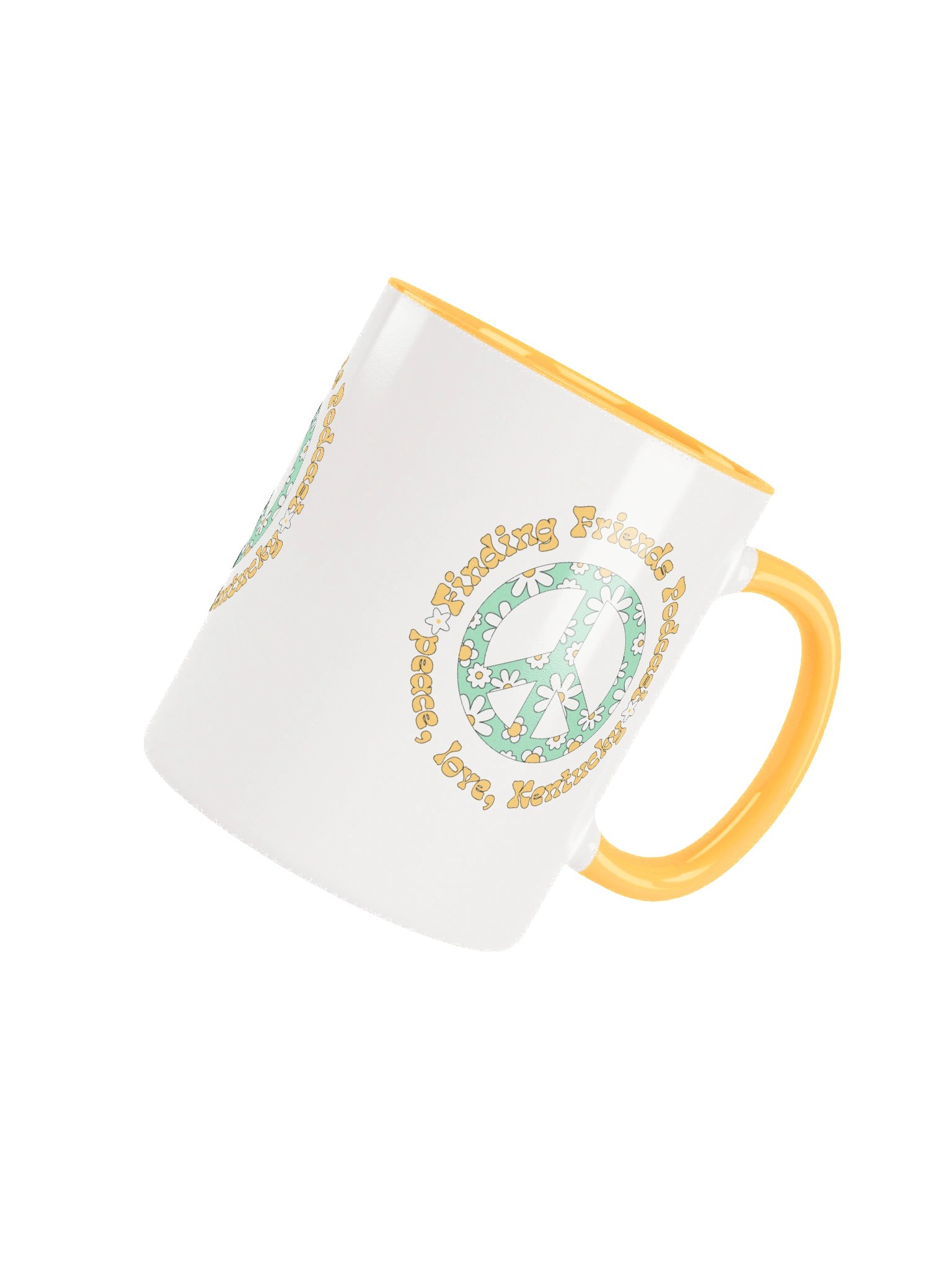 Retro Peace Floral Ceramic Mug product image (4)
