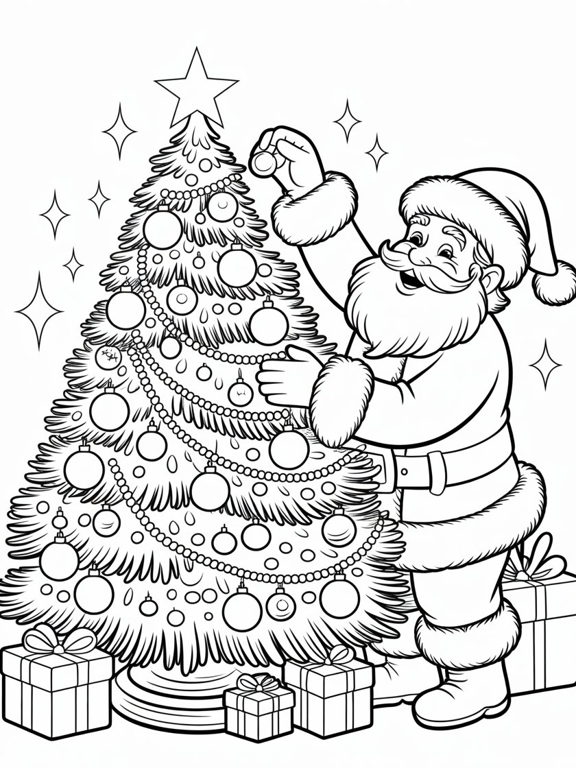 Merry Santa Coloring Pages product image (3)