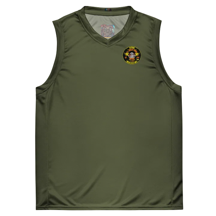 U.S. Cavalry Riders Skull Basketball Jersey OD Green product image (2)
