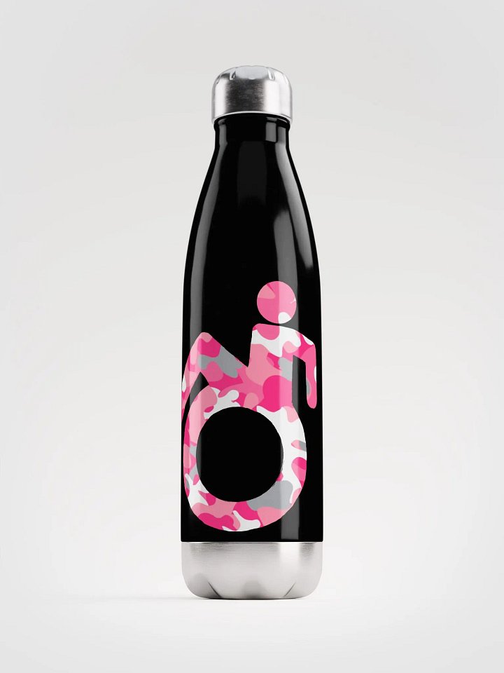 Wheelie, Pink Camo SS Water Bottle product image (1)