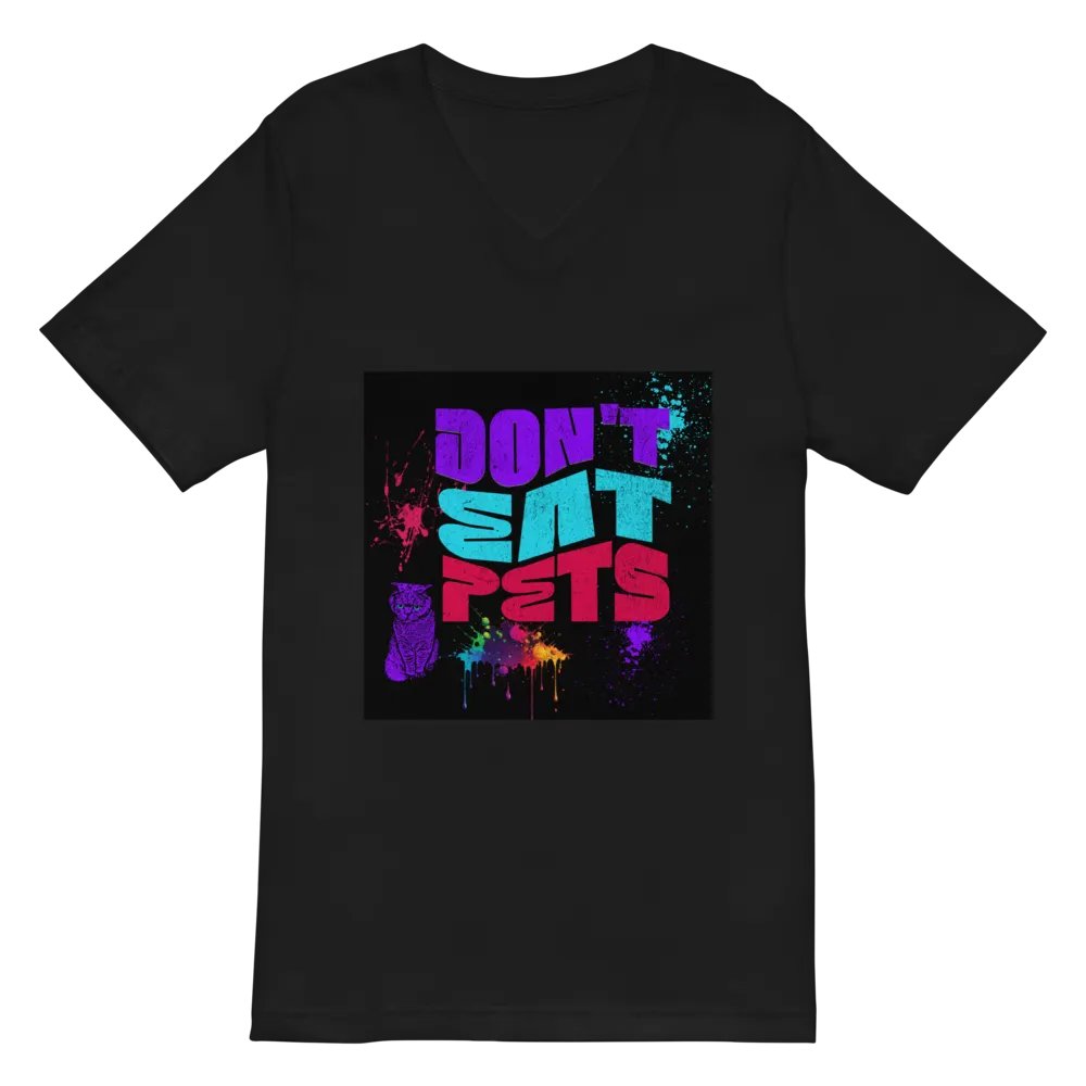 Don't Eat Pets, v neck tee product image (2)