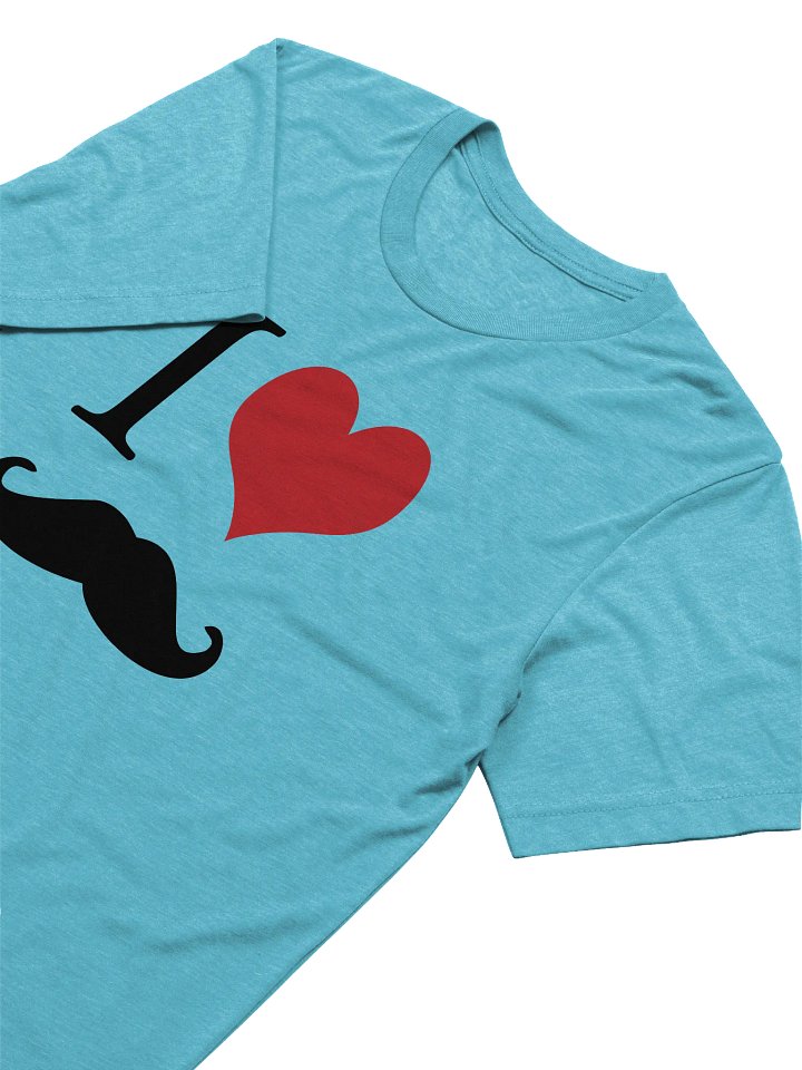 'I (red heart) Mustache Triblend T-Shirt product image (2)