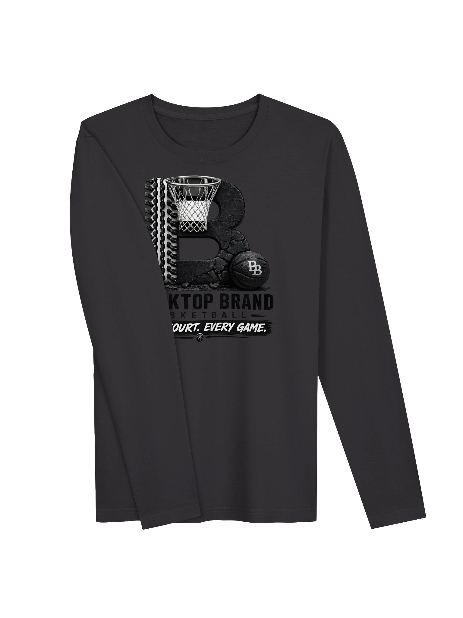 Blacktop Brand Basketball Logo Long Sleeve product image (3)