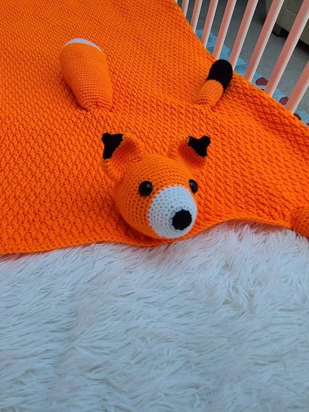 Woodland Fox Baby Blanket Crochet Pattern 3-in-1 Toy Lovey PDF Pattern - Crafting Happiness product image (5)