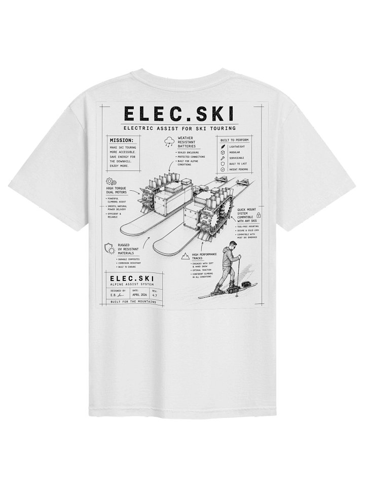 Elec Ski V4.7 Blueprint T-Shirt product image (2)