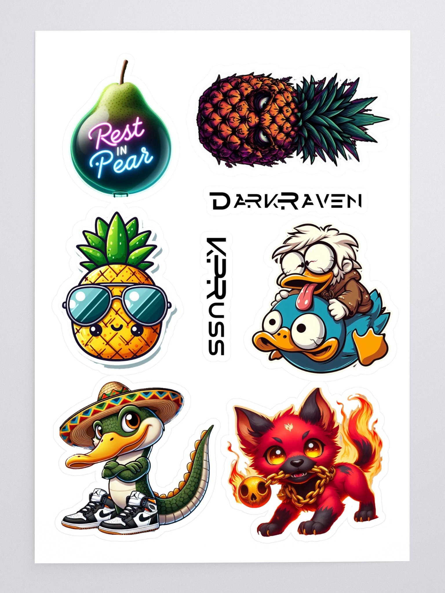 Whimsical Cartoon Sticker Sheet product image (3)