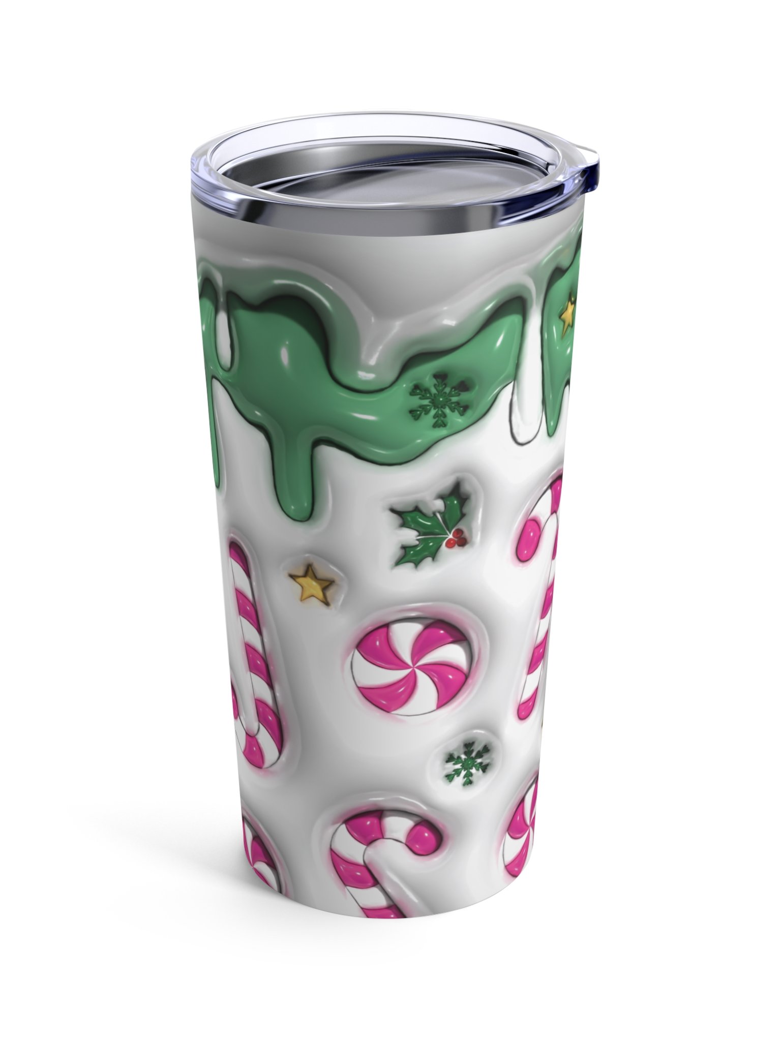 Pink Candy Cane Stainless Steel Tumbler product image (6)