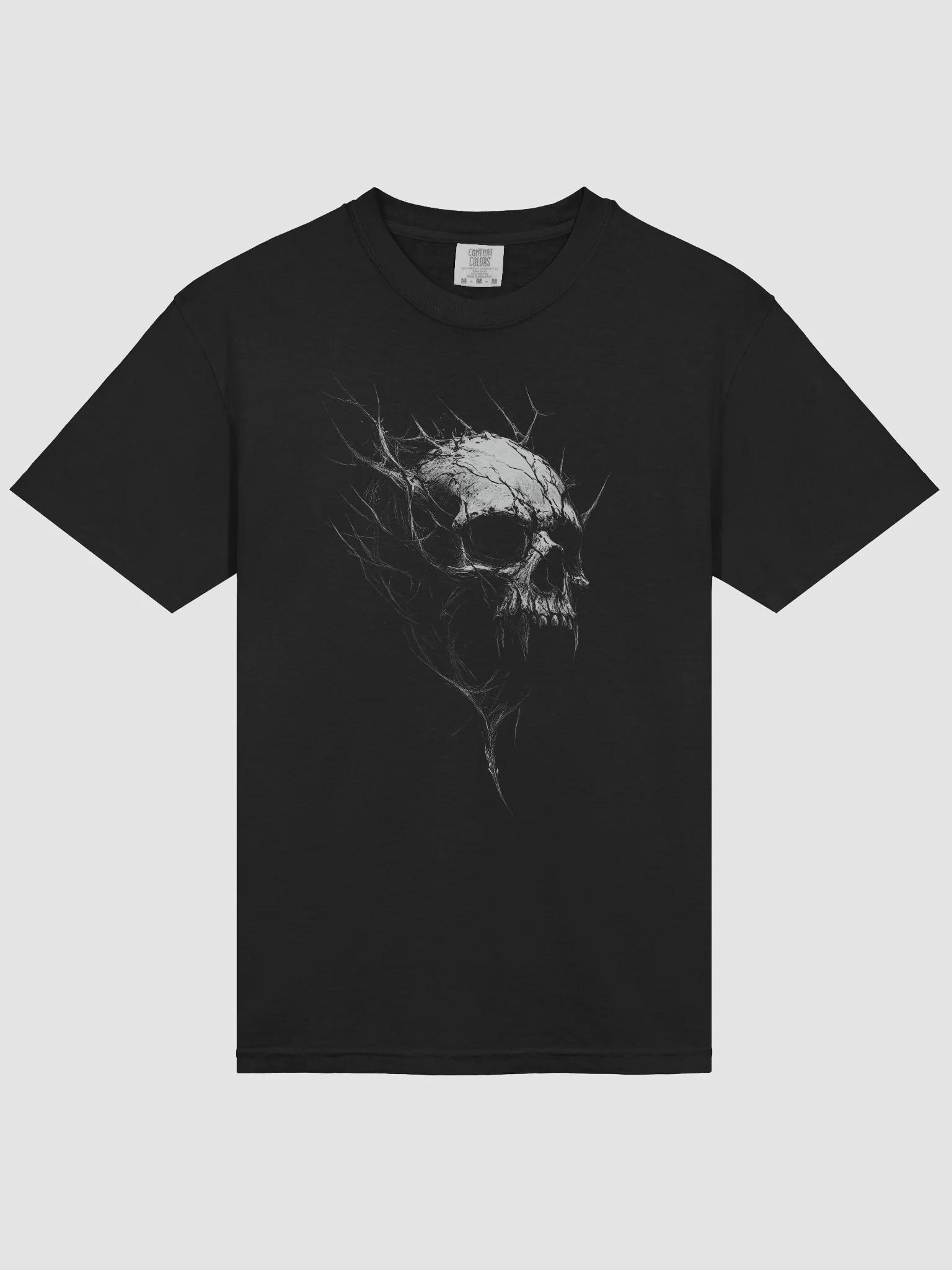 Smoke Skull Black Short-Sleeve Graphic T-Shirt product image (3)