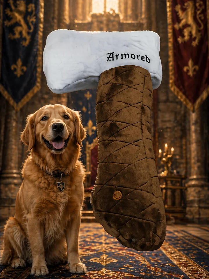 The Armored Kingdom Barkbreaker Axe Squeaky Dog Chew Toy-Safe Pet Material-Durable Tough Plush product image (1)