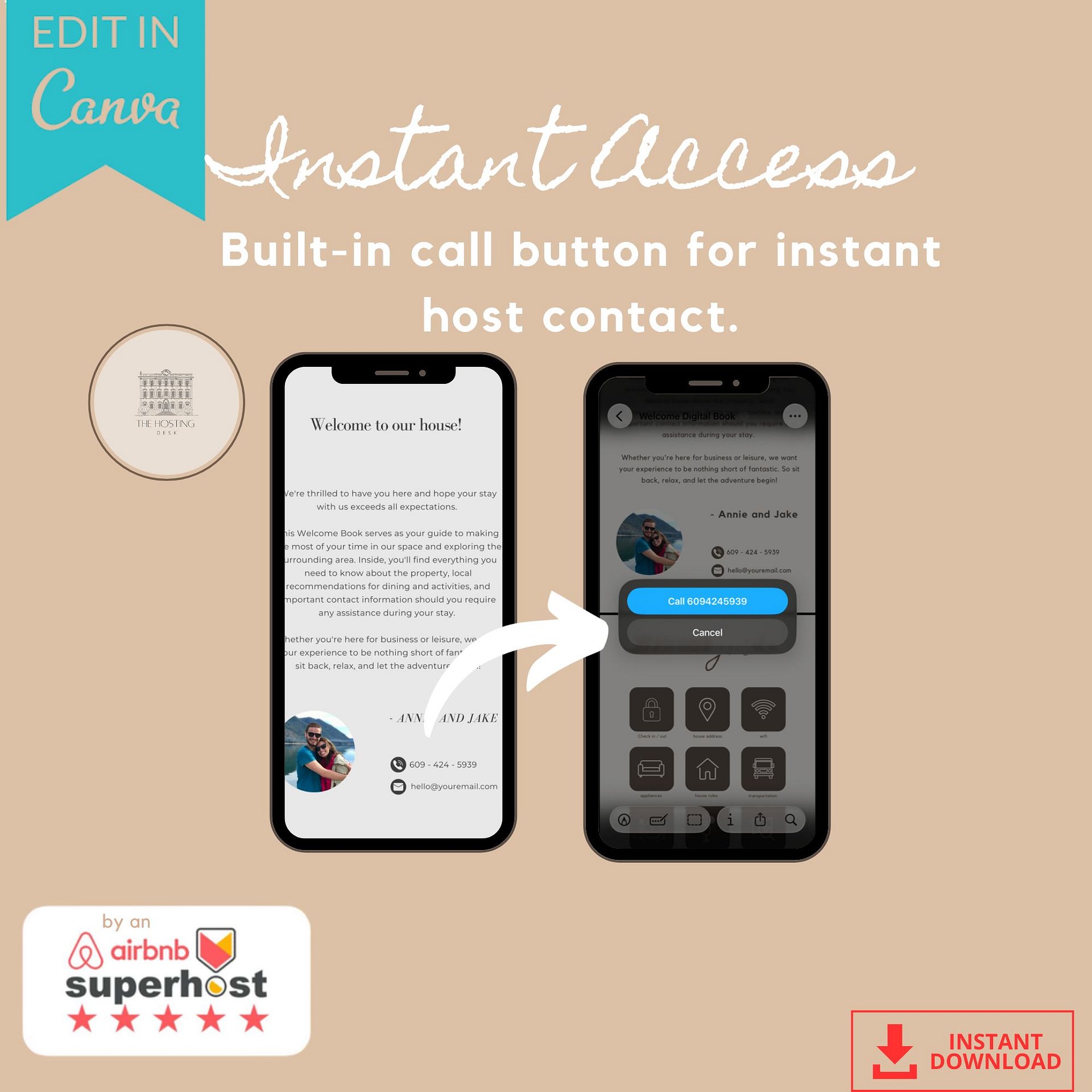 Digital Airbnb Welcome Book Template product image (4)
