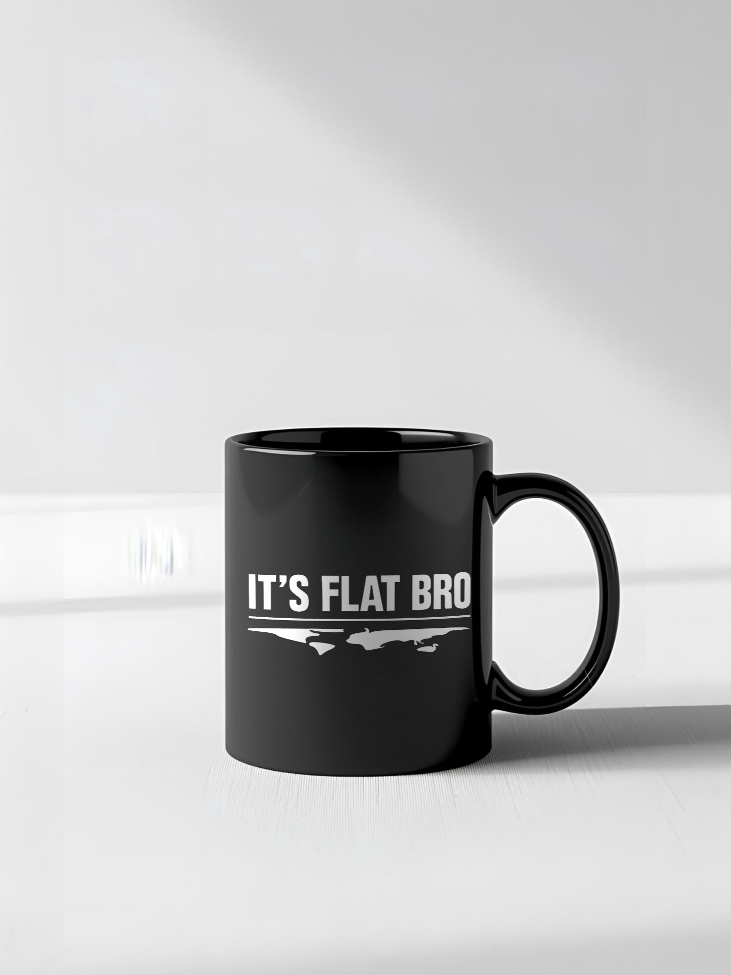IT'S FLAT BRO Mug - Bold Flat Earth Design, Conspiracy Humor Drinkware product image (13)