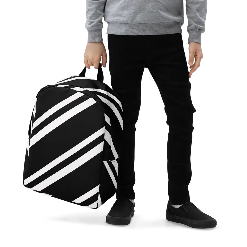 Striped Noir Minimalist Backpack product image (7)