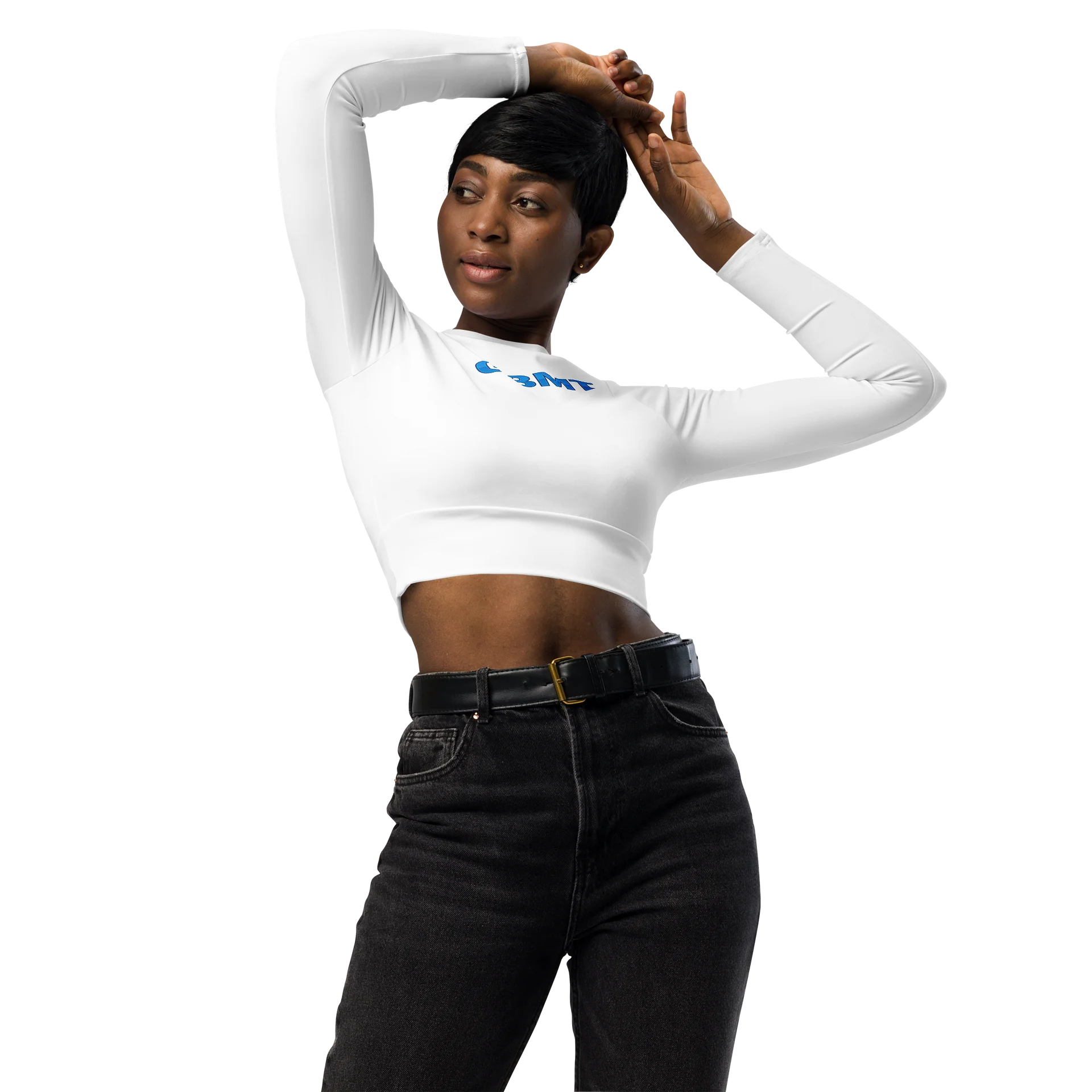 GBMT Women’s Cropped Long Sleeve | God Brought Me Through Fitted Top product image (3)