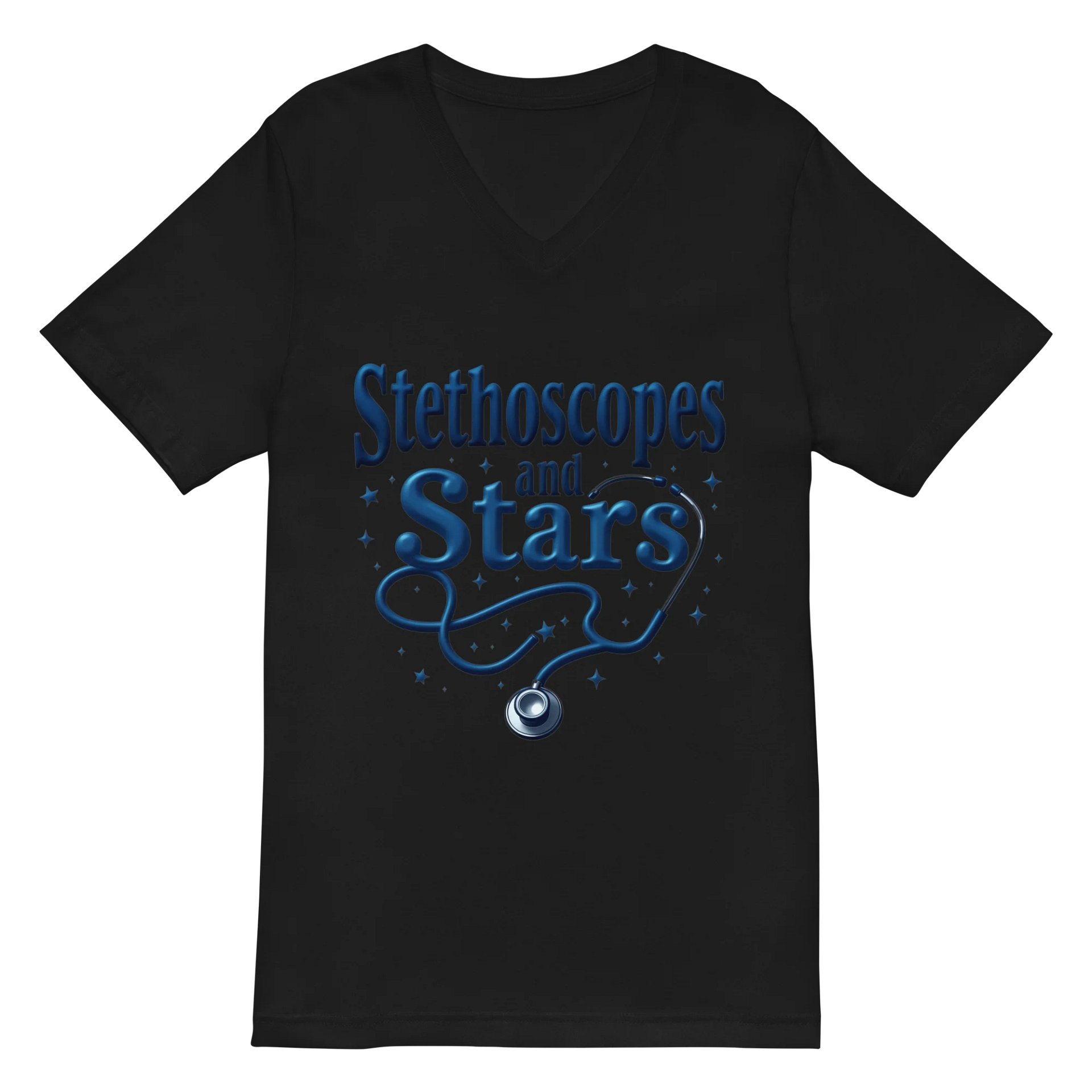 Stethoscopes and Stars V-Neck Tee product image (3)